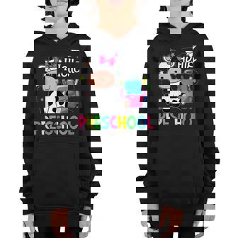 Hello Preschool Welcome Back To School Baby Cow Cowgirl Youth Hoodie | Mazezy