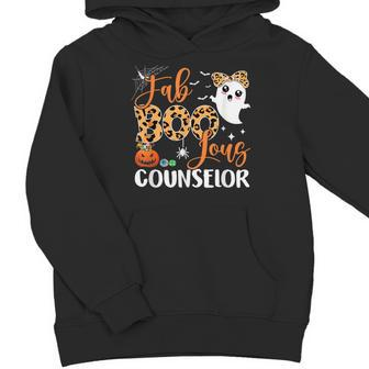 Leopard Fab Boo Lous Counselor School Ghost Halloween Youth Hoodie - Monsterry