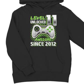 Level 11 Unlocked Awesome 2012 Video Game 11Th Birthday Boy Youth Hoodie - Monsterry