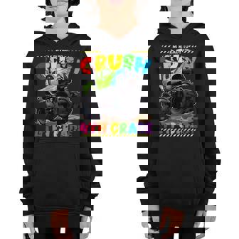 Monster Truck Im Ready To Crush 4Th Grade Back To School Youth Hoodie | Mazezy