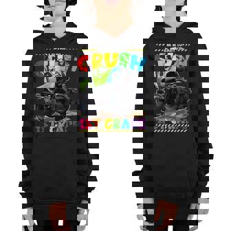 Monster Truck Im Ready To Crush First Grade Back To School Youth Hoodie | Mazezy
