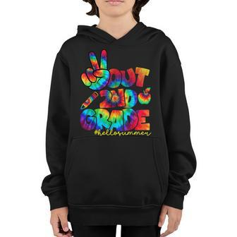 Peace Out 2Nd Grade Last Day Of School Teacher Student Gifts For Teacher Funny Gifts Youth Hoodie | Mazezy