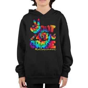 Peace Out 4Th Grade Last Day Of School Teacher Student Gifts For Teacher Funny Gifts Youth Hoodie | Mazezy