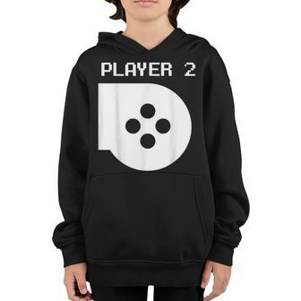 Player 2 Matching Couple Outfit Father Son Gamer Gift Gaming Youth Hoodie | Mazezy