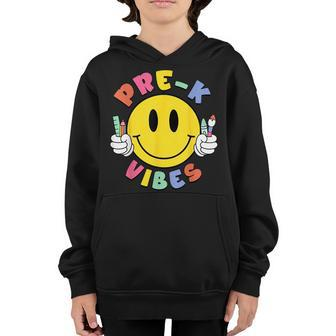 Pre-K Vibes Teacher Students Pre Kindergarten Back To School Gifts For Teacher Funny Gifts Youth Hoodie | Mazezy
