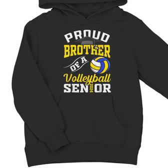 Proud Brother Of A Volleyball Senior 2024 Graduation Youth Hoodie - Thegiftio