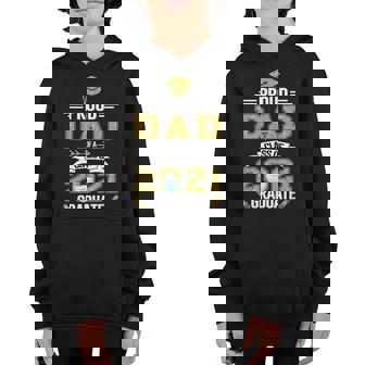 Proud Dad Of A 2021 Face Mask Class Of 2021 Graduation Youth Hoodie | Mazezy