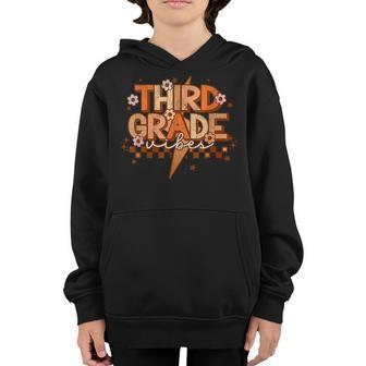 Retro 3Rd Grade Vibes First Day Of School Back To School 3Rd Grade Gifts Youth Hoodie | Mazezy