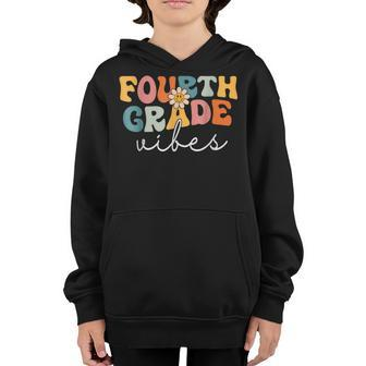 Retro Fourth Grade Vibes 4Th Grade Team First Day Of School Retro Gifts Youth Hoodie | Mazezy