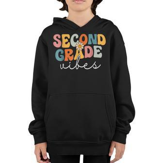 Retro Second Grade Vibes 2Nd Grade Team First Day Of School Youth Hoodie | Mazezy