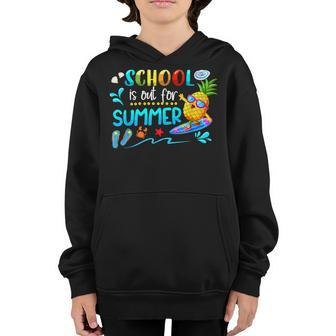 School Is Out For Summer Happy Last Day Of School Youth Hoodie - Thegiftio UK