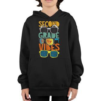 Second Grade Vibes Team 2Nd Grade Retro 1St Day Of School Retro Gifts Youth Hoodie | Mazezy