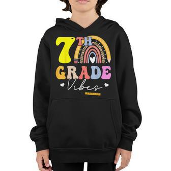 Seventh Grade Vibes - 7Th Grade Team Rainbow Back To School Rainbow Gifts Youth Hoodie | Mazezy