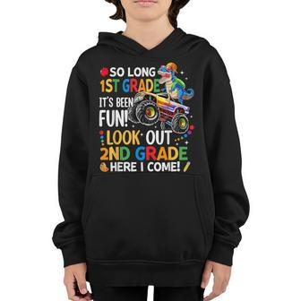 So Long 1St Grade Look Out 2Nd Grade Here I Come First Day Youth Hoodie | Mazezy