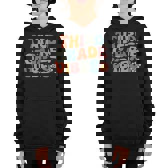 Third Grade Vibes - Retro Groovy Third First Day Of School Youth Hoodie | Mazezy