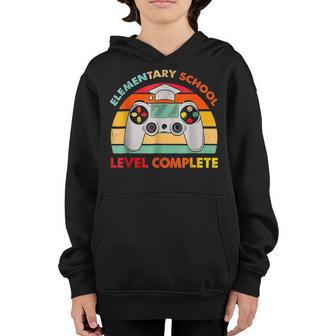 Vintage Elementary School Level Complete Last Day Of School Youth Hoodie - Thegiftio UK