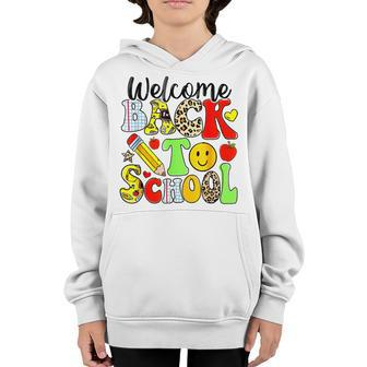 Groovy Teacher Vibes Elementary Retro Welcome Back To School Gifts For Teacher Funny Gifts Youth Hoodie | Mazezy CA