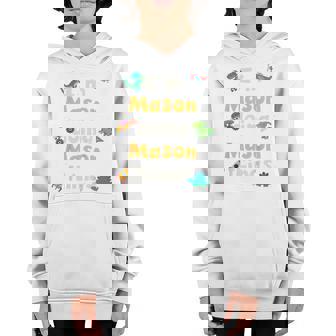 Kids Cool Mason Personalized First Name Boys Youth Hoodie | Mazezy