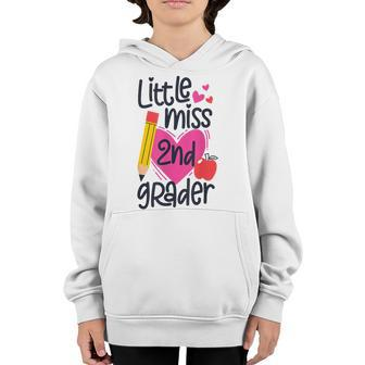 Little Miss 2Nd Grader First Day Of Second Grade Girls Little Miss Gifts Youth Hoodie | Mazezy