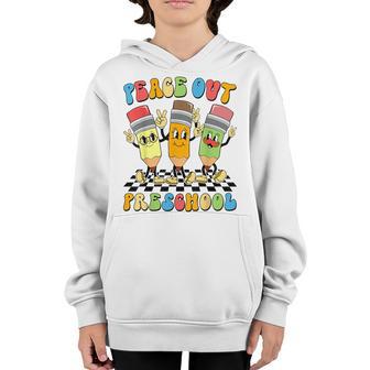 Peace Out Preschool Happy Last Day Of School Graduation Kids Youth Hoodie - Thegiftio UK