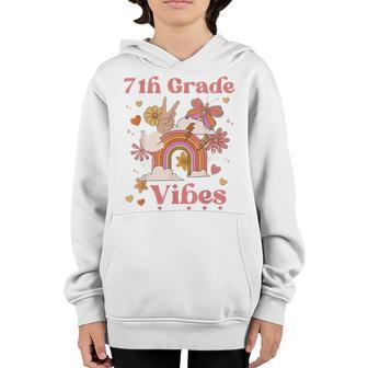 Seventh Grade Vibes Retro 7Th Grade Back To School First Day Retro Gifts Youth Hoodie | Mazezy