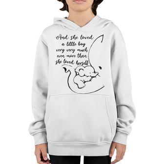 She Loved A Little Boy Very Much More Than She Loved Herself Youth Hoodie - Thegiftio UK