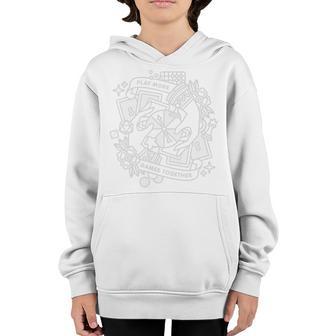 Stellar Factory - Play More Games Together White On Blue Youth Hoodie - Thegiftio UK