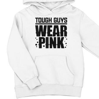 Tough Guy Wear Pink Breast Cancer Awareness Survivor Boy Youth Hoodie - Seseable