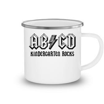 Abcd Rocks Back To School Kindergarten Rocks Funny Teacher Gifts For Teacher Funny Gifts Camping Mug | Mazezy UK