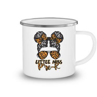 Leopard Little Miss Pre K Messy Bun Teacher And Child Gifts For Teacher Funny Gifts Camping Mug | Mazezy UK