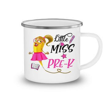 Pre K For Girls Cute Crayon Little Miss Pre K Student Camping Mug | Mazezy