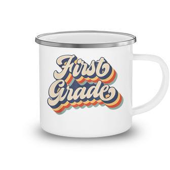 Retro Sunset First Grade Student Teacher Back To School Gifts For Teacher Funny Gifts Camping Mug | Mazezy AU
