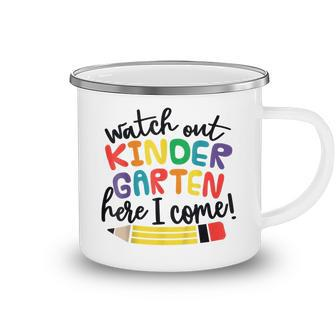 Watch Out Kindergarten Here I Come Kinder Back To School Camping Mug | Mazezy