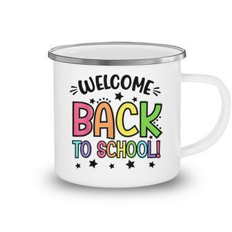 Welcome Back To School White For Teacher & Students Women Gifts For Teacher Funny Gifts Camping Mug | Mazezy CA