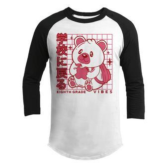 8Th Grade Vibes Back To School Teddy Bear Japanese Aesthetic Teddy Bear Funny Gifts Youth Raglan Shirt | Mazezy UK
