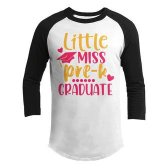 Kids Lil’ Miss Pre-K Graduate Pre-K Graduation Last Day Of School Youth Raglan Shirt | Mazezy CA