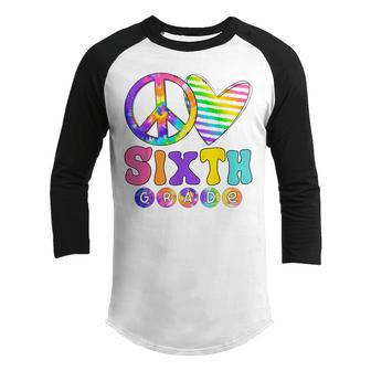 Peace Love 6Th Grade Back To School Team Sixth Grade Squad Youth Raglan Shirt | Mazezy
