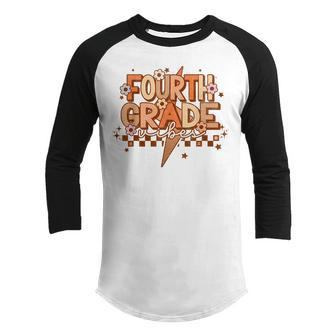 Retro 4Th Grade Vibes First Day Of School Back To School Youth Raglan Shirt | Mazezy CA