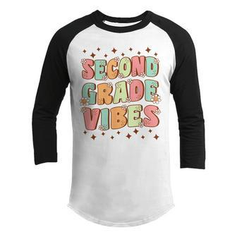 Second Grade Vibes 2Nd Grade Team Retro First Day Of School  Retro Gifts Youth Raglan Shirt