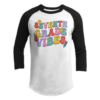 Seventh Grade Vibes Back To School Retro 7Th Grade Teachers   Retro Gifts Youth Raglan Shirt
