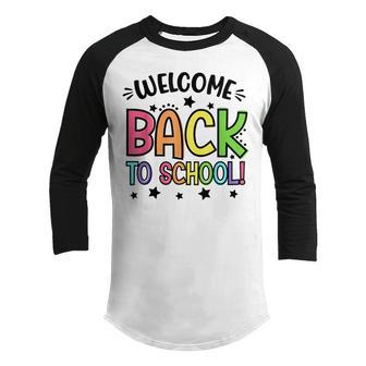 Welcome Back To School White For Teacher & Students Women Gifts For Teacher Funny Gifts Youth Raglan Shirt | Mazezy CA