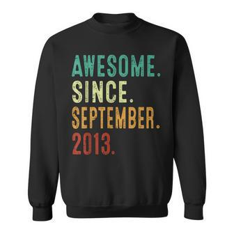 10 Year Old Awesome Since September 2013 10Th Birthday Sweatshirt - Seseable