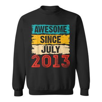 10 Year Old Awesome Since July 2013 10Th Birthday Gifts Sweatshirt - Seseable