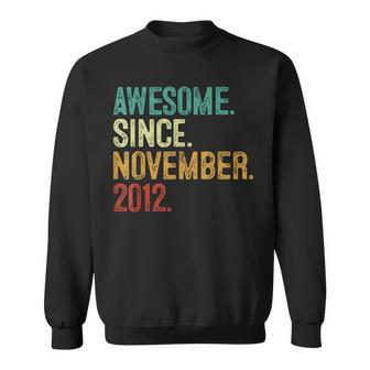 11 Year Old Awesome Since November 2012 11Th Birthday Sweatshirt - Seseable
