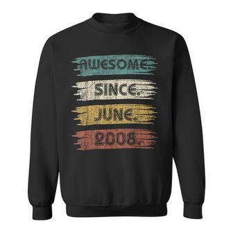 14 Years Old Gifts Awesome Since June 2008 14Th Birthday Sweatshirt | Mazezy