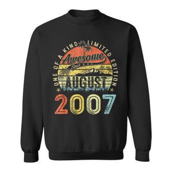 16 Year Old Awesome Since August 2007 16Th Birthday Sweatshirt - Seseable