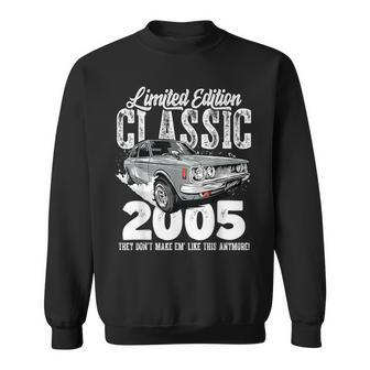 18Th Birthday Vintage Classic Car 2005 Bday 18 Year Old Sweatshirt | Mazezy