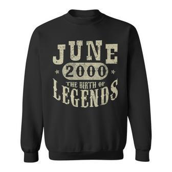 19 Years 19Th Birthday June 2000 Birth Of Legend Sweatshirt | Mazezy