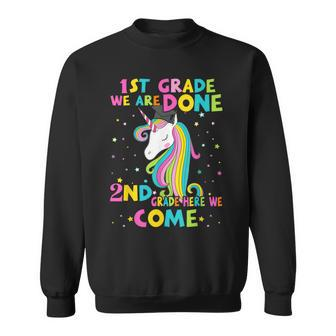 1St Grade Graduation Magical Unicorn 2Nd Grade Here We Come Sweatshirt | Mazezy