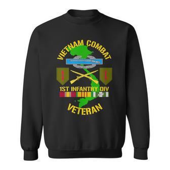 1St Infantry Division Vietnam Combat Veteran Sweatshirt | Mazezy
